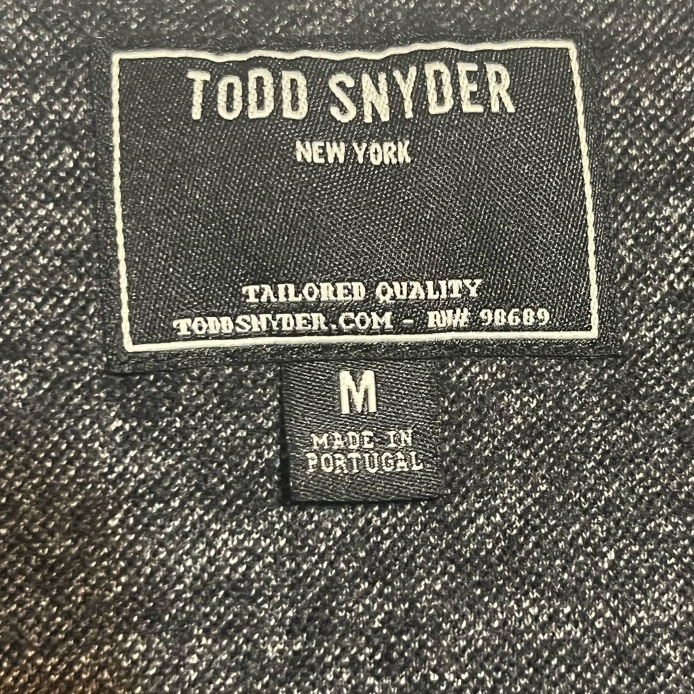Todd Snyder Chalk Stripe Track Jacket Charcoal Medium - Picture 7 of 9